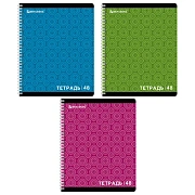 Тетрадь Brauberg Monochrome 2, ассорти, А5, 48 листов, в клетку, на спирали, мелованный картон