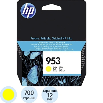 Картридж струйный Hp 953 F6U14AE, желтый