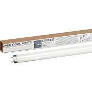 Лампа люминесцентная Osram Basic L 18Вт, G13, 4000К, холодный белый свет, трубка, 25шт/уп