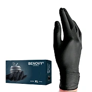 Перчатки нитриловые Benovy Nitrile MultiColor BS р.XL, черные, 50 пар