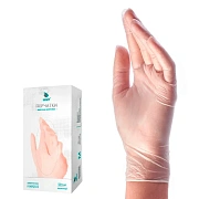 Перчатки виниловые Saf&ty р.M, прозрачные, 50 пар