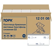 Бумажные полотенца Торк Universal H3, 120108, листовые, белые, V укладка, 250шт, 1 слой