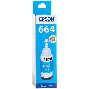Картридж струйный Epson C13 T66424A, голубой