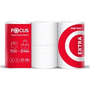 Туалетная бумага Focus Экстра белая, 5067596 / 5042265, 2 слоя, 48м, 6 рулонов