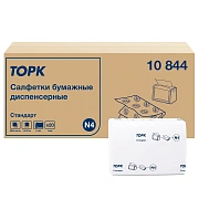 Диспенсерные салфетки Торк Xpressnap N4 16x23см, белые, 2 слоя, 200шт, 10844 (10840)