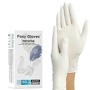 Перчатки нитриловые Foxy Gloves рXS, белые, 50 пар