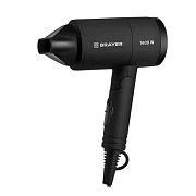Фен BRAYER BR3040, 1400 Вт, 2 скорости, 1 температурный режим, складная ручка, черный