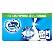 Бумажные полотенца Zewa белые, 2 слоя, 4 рулона